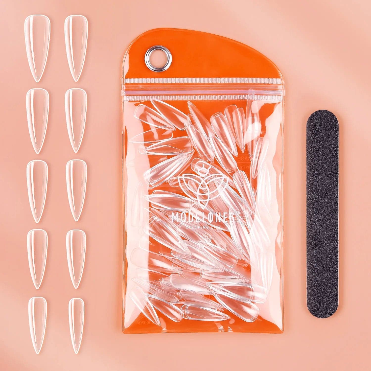 200Pcs Clear Stiletto Full Cover Nail Tips - Image 7