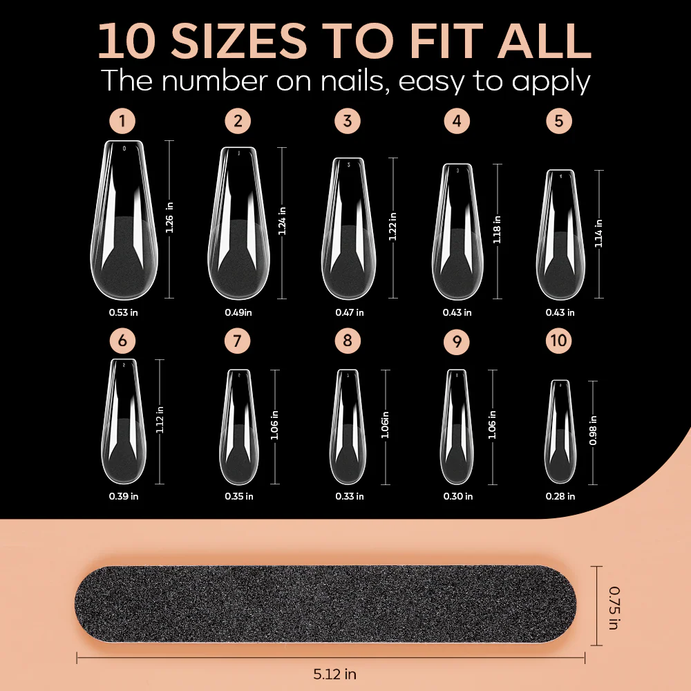 200Pcs Semi-Frosted Coffin Full Cover Nail Tips - Image 3