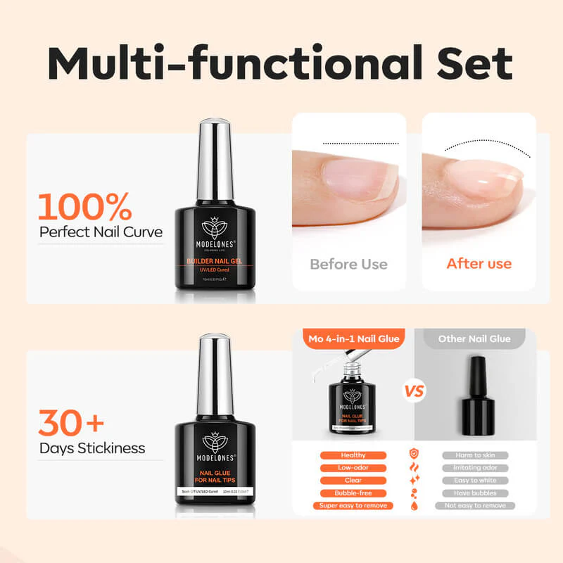 4-in-1 Nail Glue & Builder Gel Set - Image 7