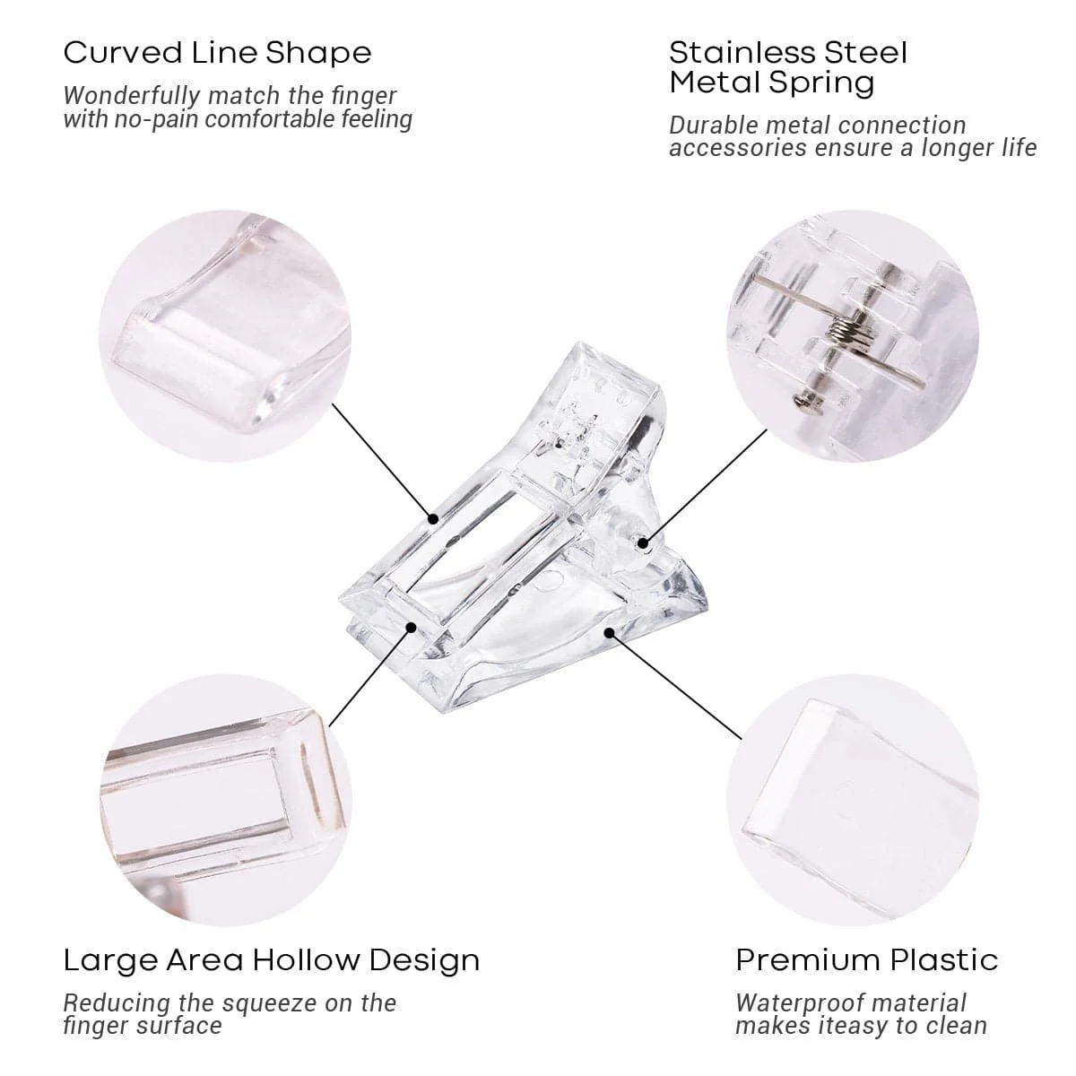 5 Pcs Nail Tips Clip For Quick Building Poly Gel - Image 3