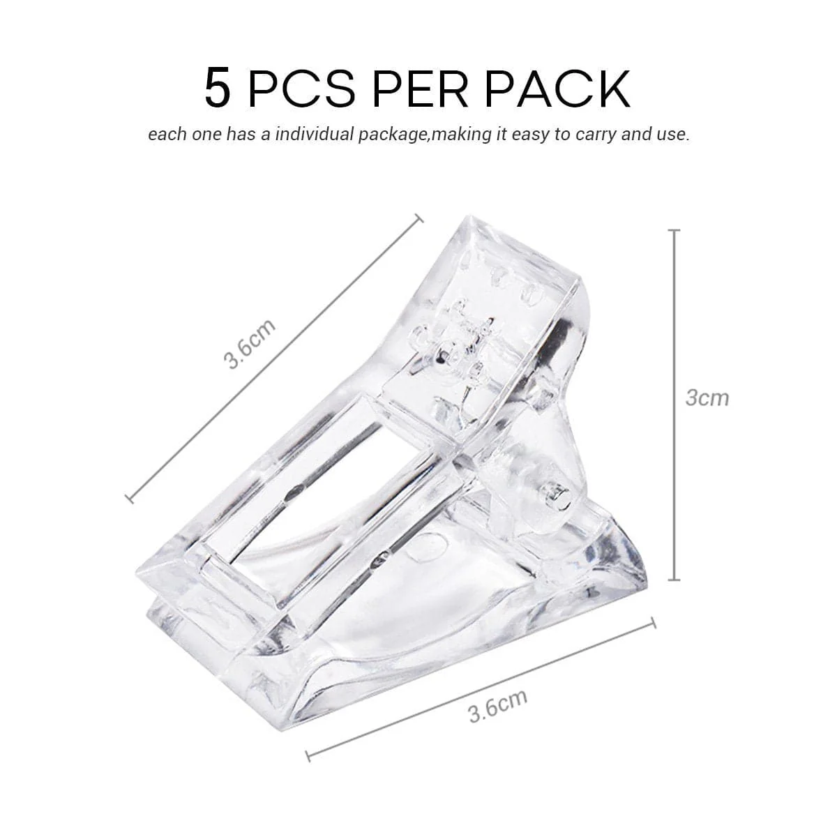 5 Pcs Nail Tips Clip For Quick Building Poly Gel - Image 5