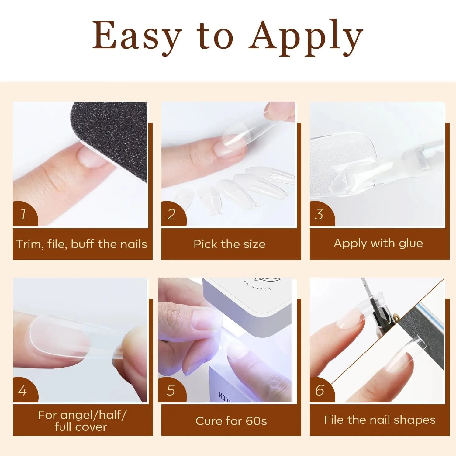 Full Cover Nail Tips - Image 61