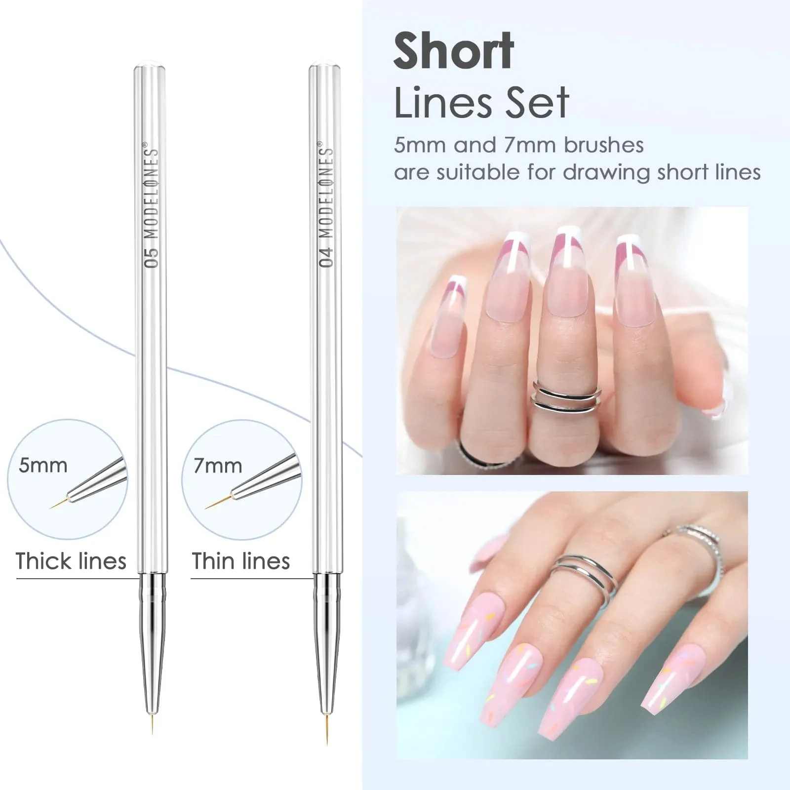 5Pcs Pure Nail Art Liner Brushes Set - Image 4