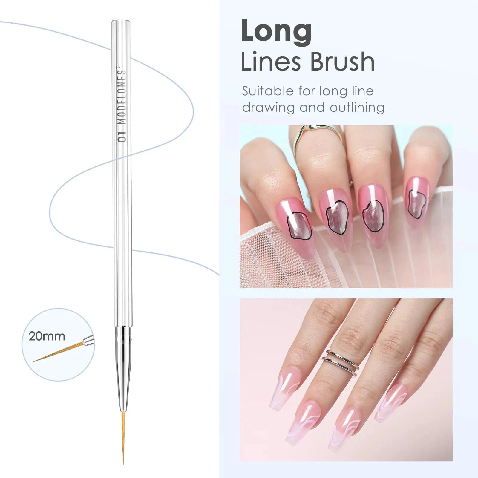 5Pcs Pure Nail Art Liner Brushes Set - Image 6