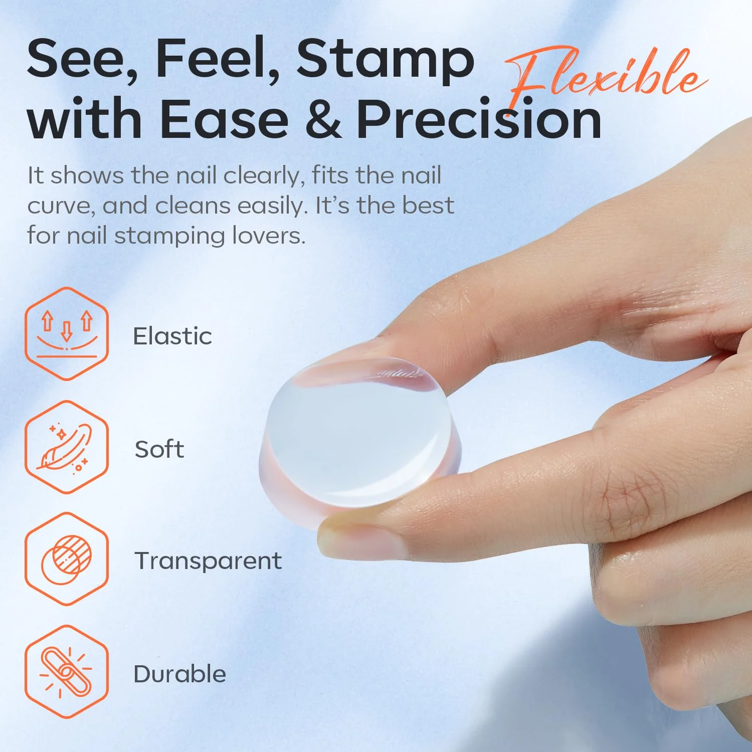 6Pcs French Manicure Nail Stamper Kit - Image 3