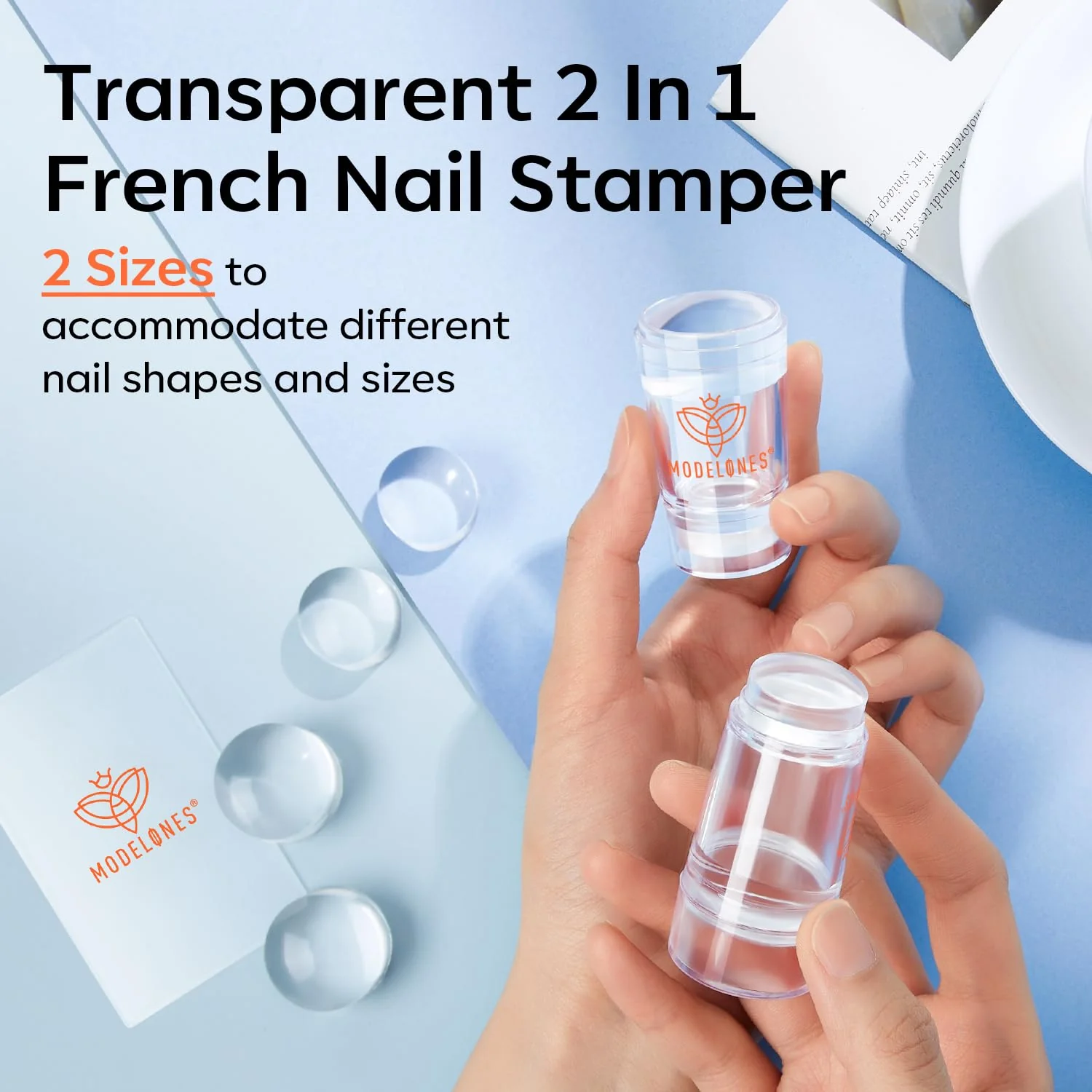 6Pcs French Manicure Nail Stamper Kit - Image 4