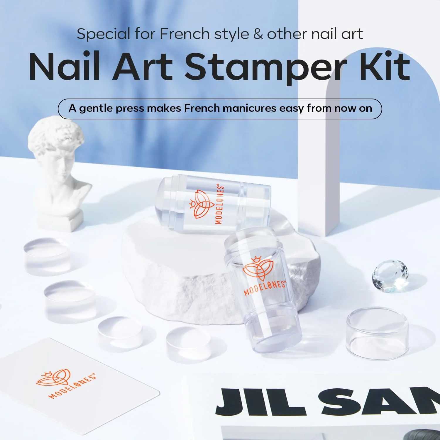 6Pcs French Manicure Nail Stamper Kit - Image 5