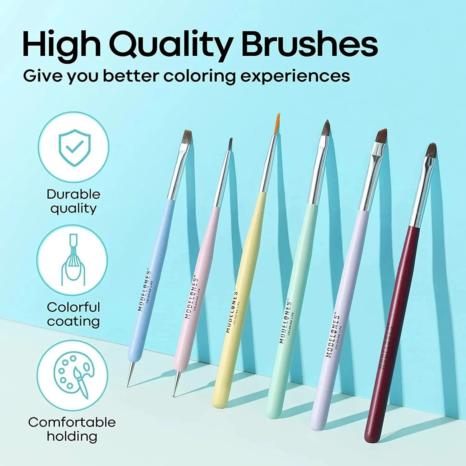 6Pcs Nail Art Liner Brushes Set - Image 7