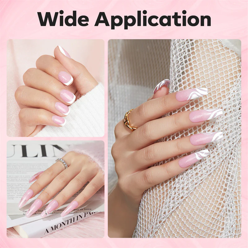 Nude Pink Glitter Builder Gel 15ml - Image 7