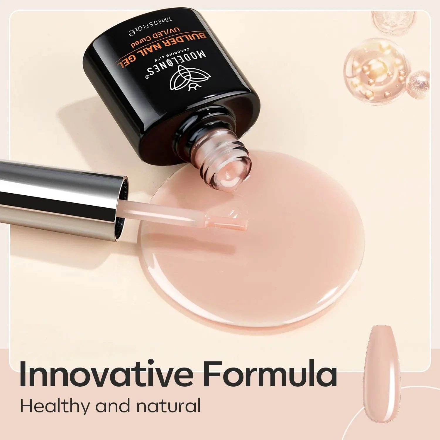 Nude Brown Builder Gel 15ml - Image 3