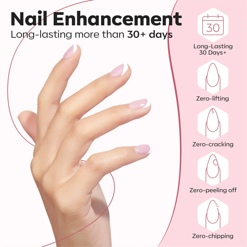 Nude Pink Glitter Builder Gel 15ml - Image 3