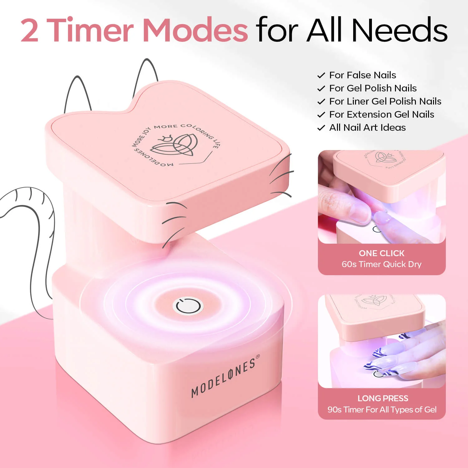 8W Mini Finger UV Nail Meow Lamp - Image 15
