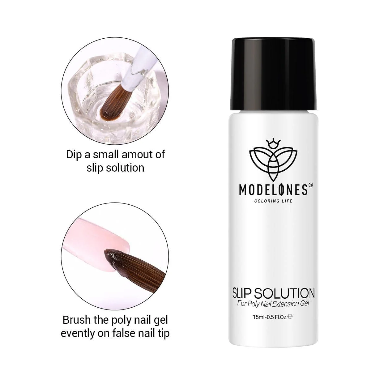 Slip Solution 15ml for Poly Nail Extension Gel - Image 3